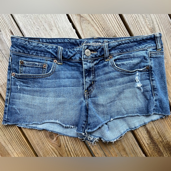 American Eagle Outfitters Pants - American Eagle Outfitters Blue Denim Stretch Women Shorts Size 12